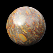 Bamboo Leaf Jasper sphere 175g in sunlight - Rocks and Things Store