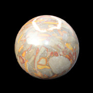 Bamboo Leaf Jasper sphere 175g in sunlight - Rocks and Things Store