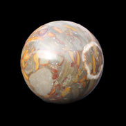 Bamboo Leaf Jasper sphere 175g in sunlight - Rocks and Things Store