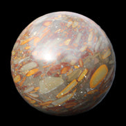 Bamboo Leaf Jasper sphere 175g in sunlight - Rocks and Things Store