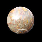Bamboo Leaf Jasper sphere 175g in sunlight - Rocks and Things Store