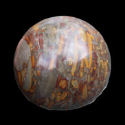 Bamboo Leaf Jasper sphere 175g in sunlight - Rocks and Things Store