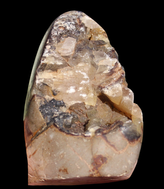 Septarian Dragon Stone geode egg 329g in sunshine - Rocks and Things Store