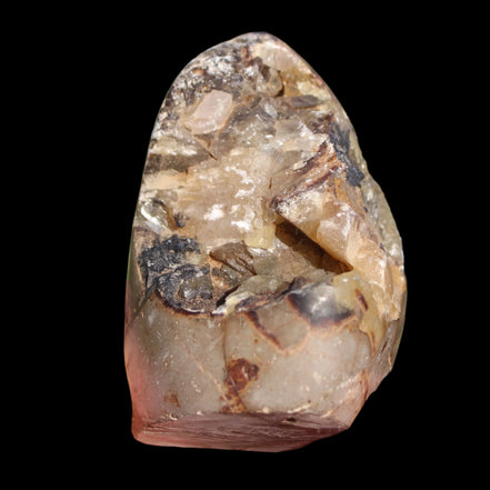 Septarian Dragon Stone geode egg 329g in sunshine - Rocks and Things Store