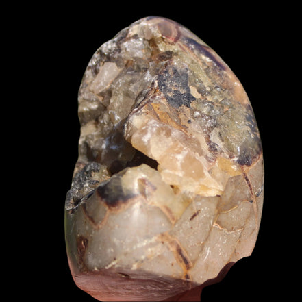 Septarian Dragon Stone geode egg 329g in sunshine - Rocks and Things Store
