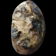 Septarian Dragon Stone geode egg 329g in sunshine - Rocks and Things Store