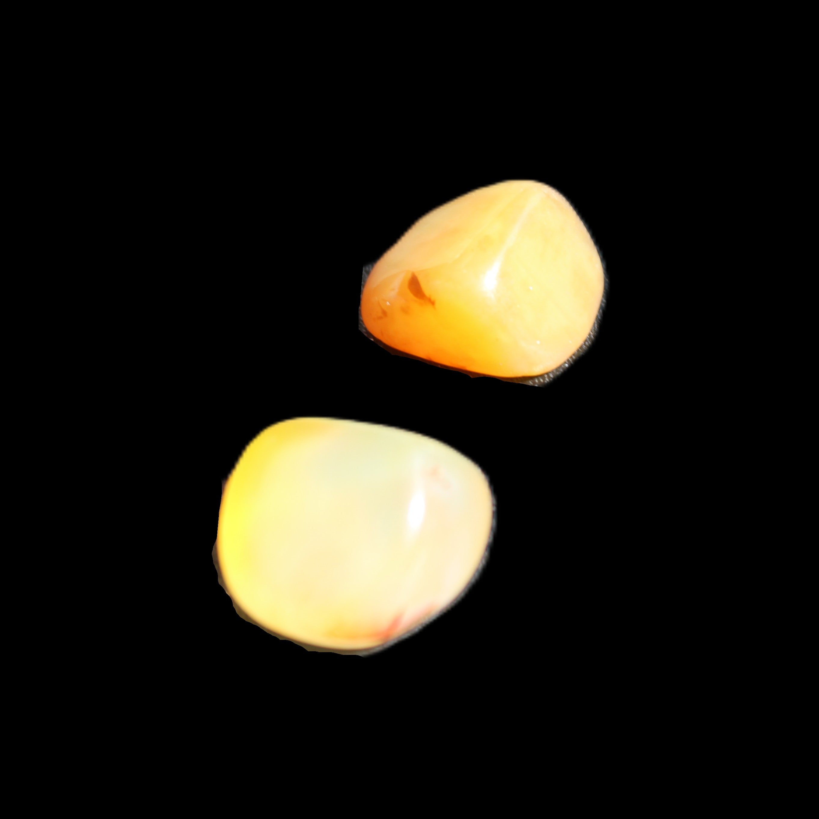 Yellow Agate 2 stones 5g in sunlight - Rocks and Things Store