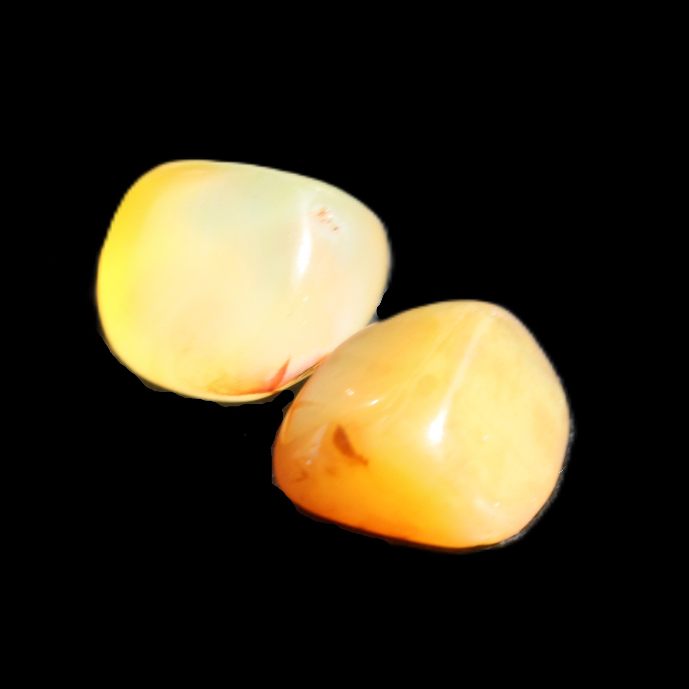 Yellow Agate 2 stones 5g in sunlight - Rocks and Things Store
