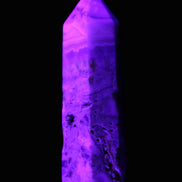 Claybank Agate Marquise wand 59g in UV light - Rocks and Things Store