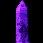 Claybank Agate Marquise wand 59g in UV light - Rocks and Things Store