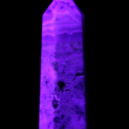 Claybank Agate Marquise wand 59g in UV light - Rocks and Things Store
