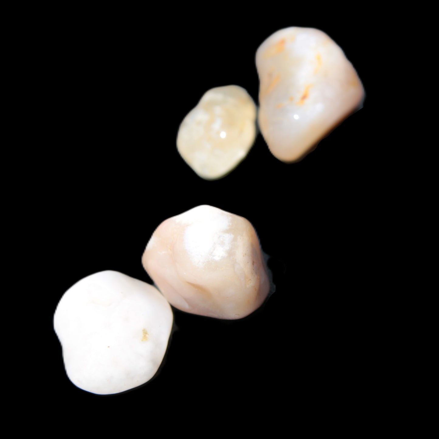 Cherry Blossom Agate 4 polished stones 12-13g Rocks and Things