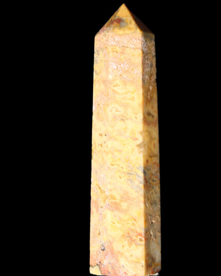 Claybank Agate Marquise wand 107g in sunlight - Rocks and Things Store