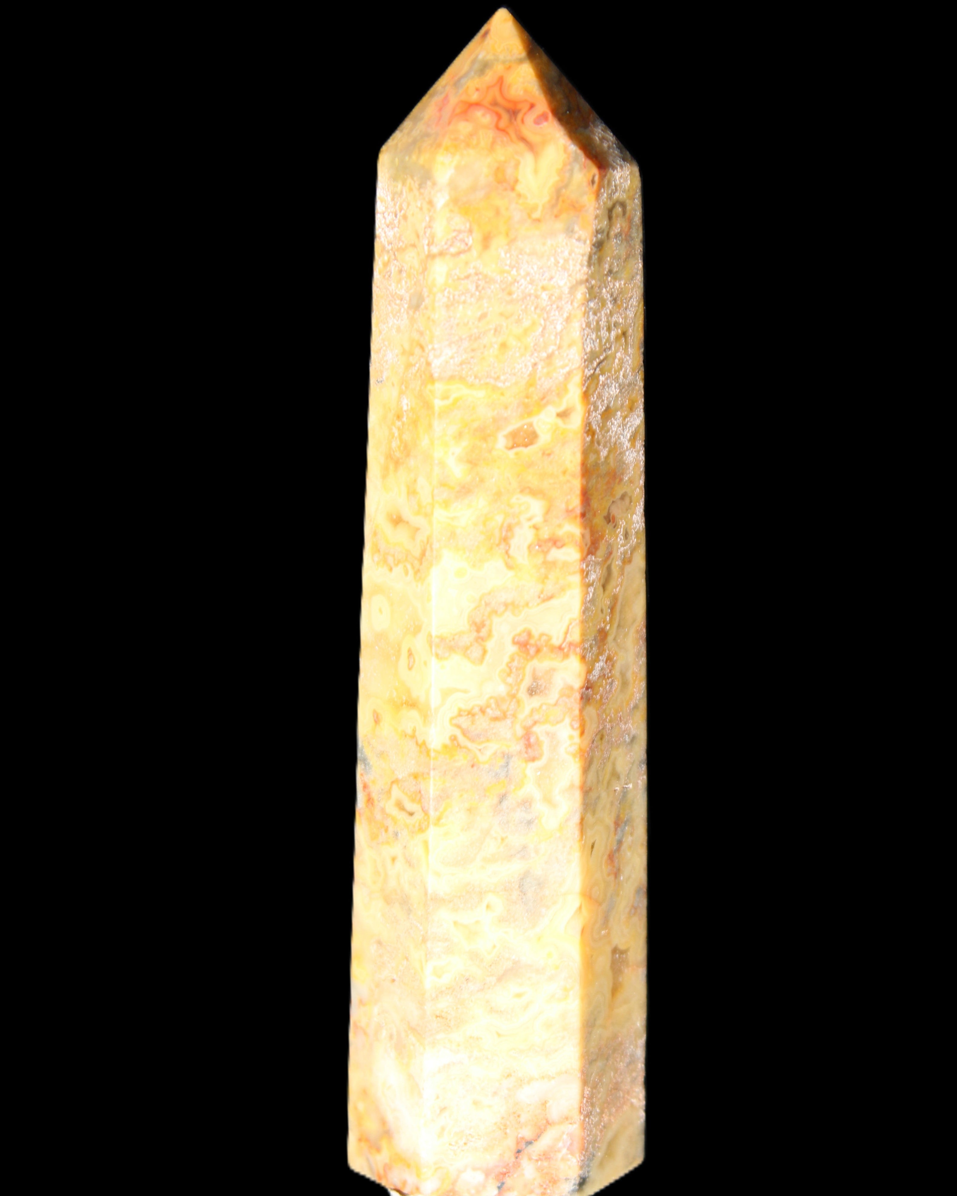 Claybank Agate Marquise wand 107g in sunlight - Rocks and Things Store