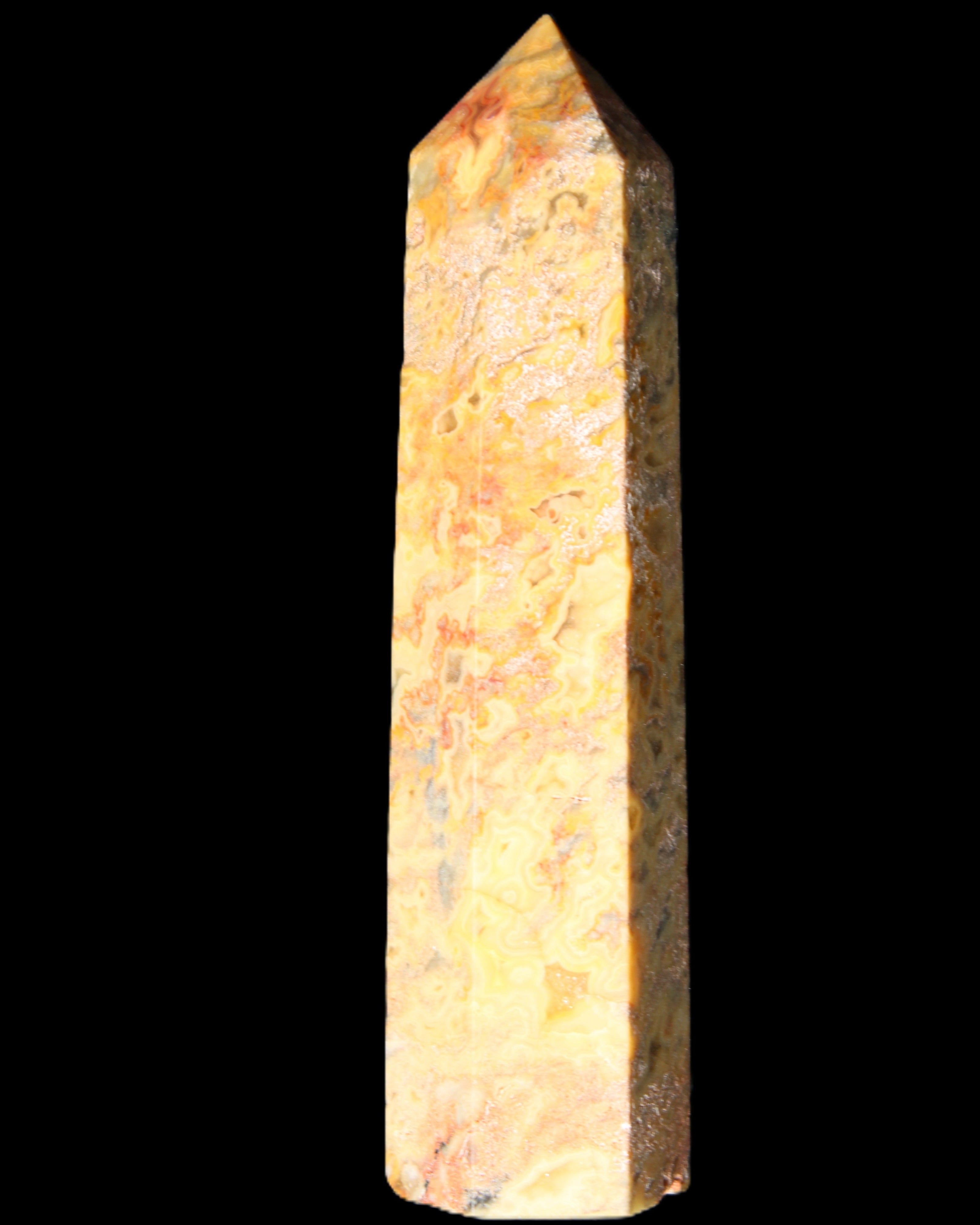 Claybank Agate Marquise wand 107g in sunlight - Rocks and Things Store