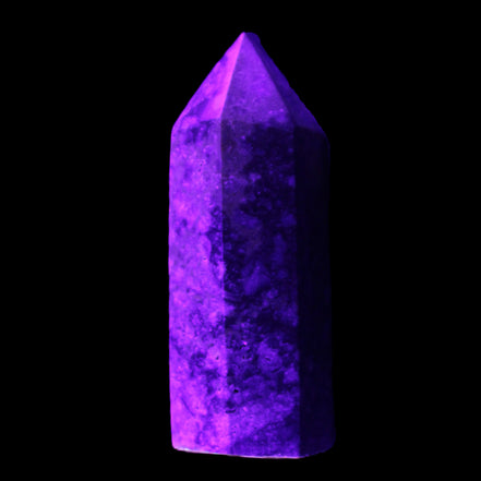 Sugilite wand 41g in UV light - Rocks and Things Store