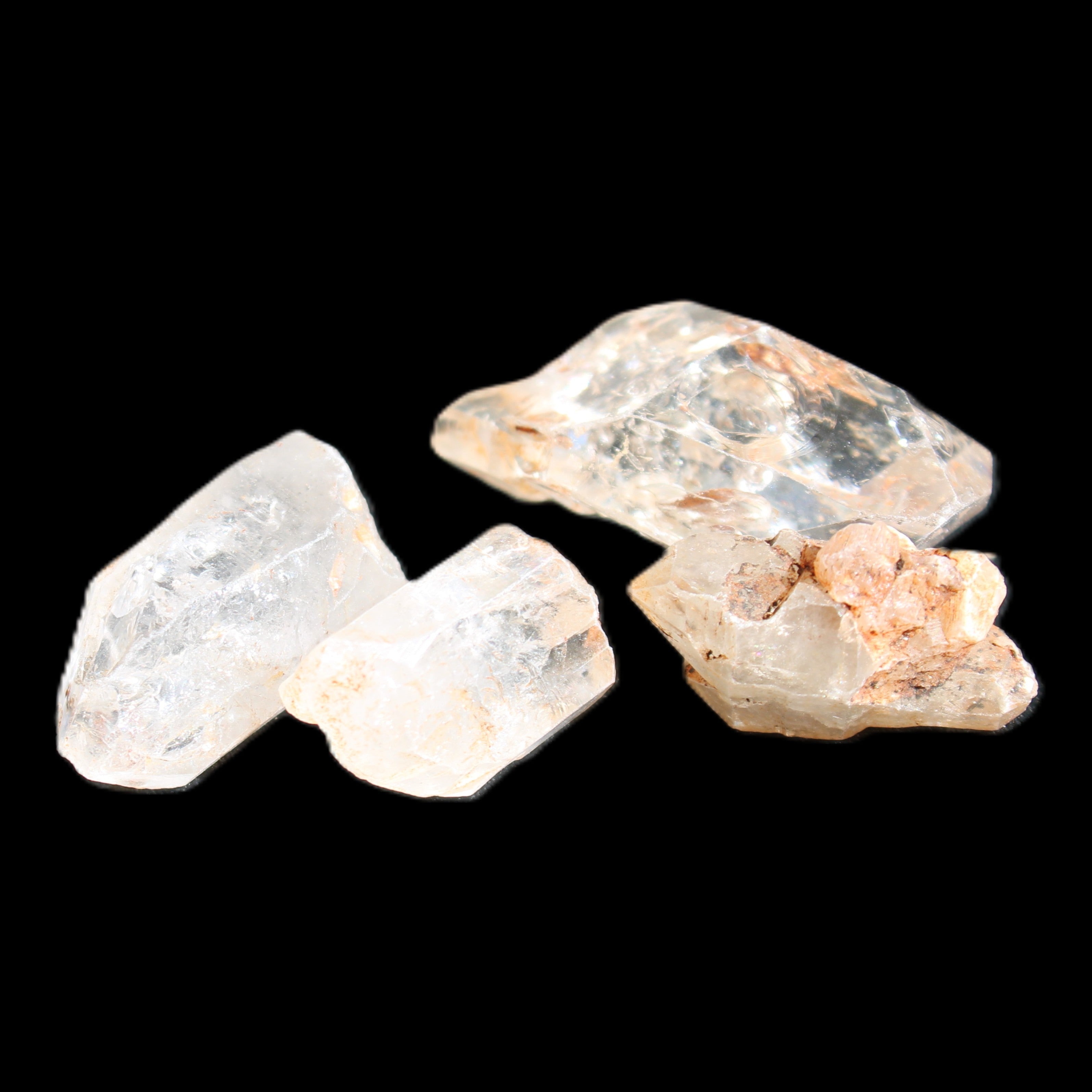 Fenster Enhydro Quartz with hydrocarbons 1-6 crystals 11-18g in sunlight - Rocks and Things Store