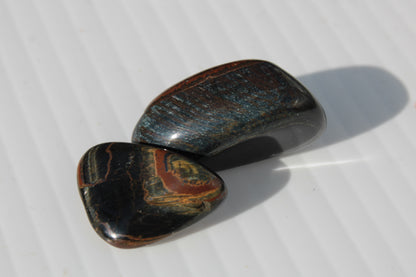 Blue Tigers Eye 2 tumbled stones 13-15g Rocks and Things