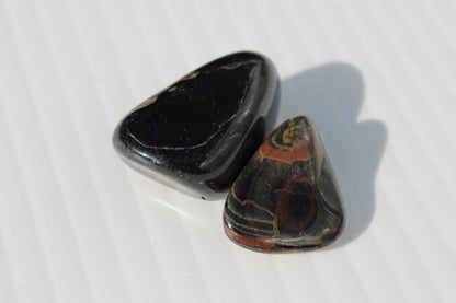 Blue Tigers Eye 2 tumbled stones 13-15g Rocks and Things