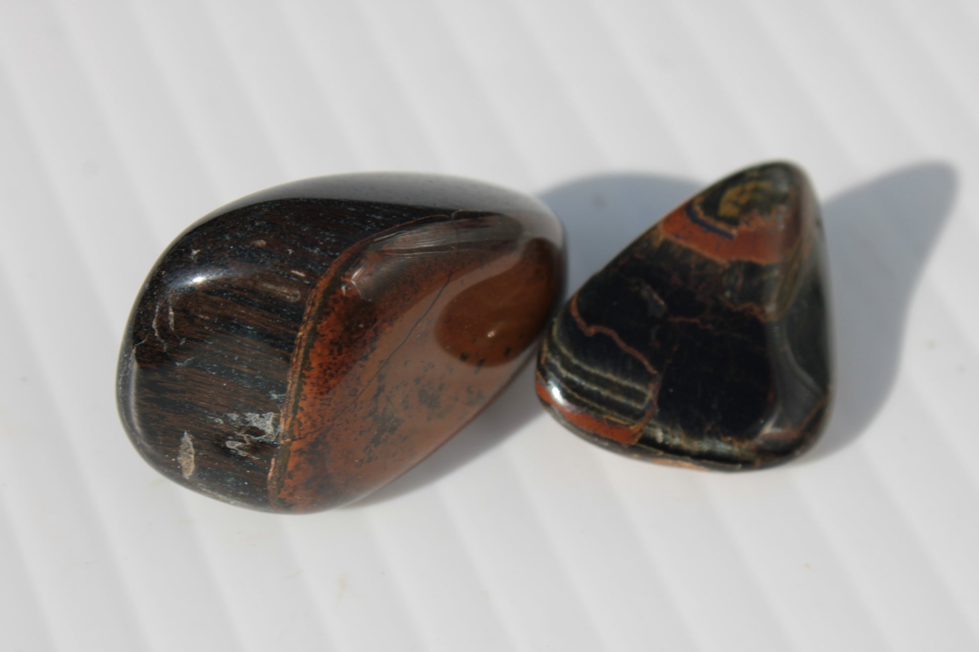 Blue Tigers Eye 2 tumbled stones 13-15g Rocks and Things