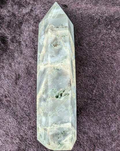 Claybank Agate Marquise wand 74g Rocks and Things