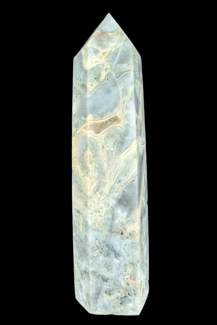 Claybank Agate Marquise wand 74g - Rocks and Things Store