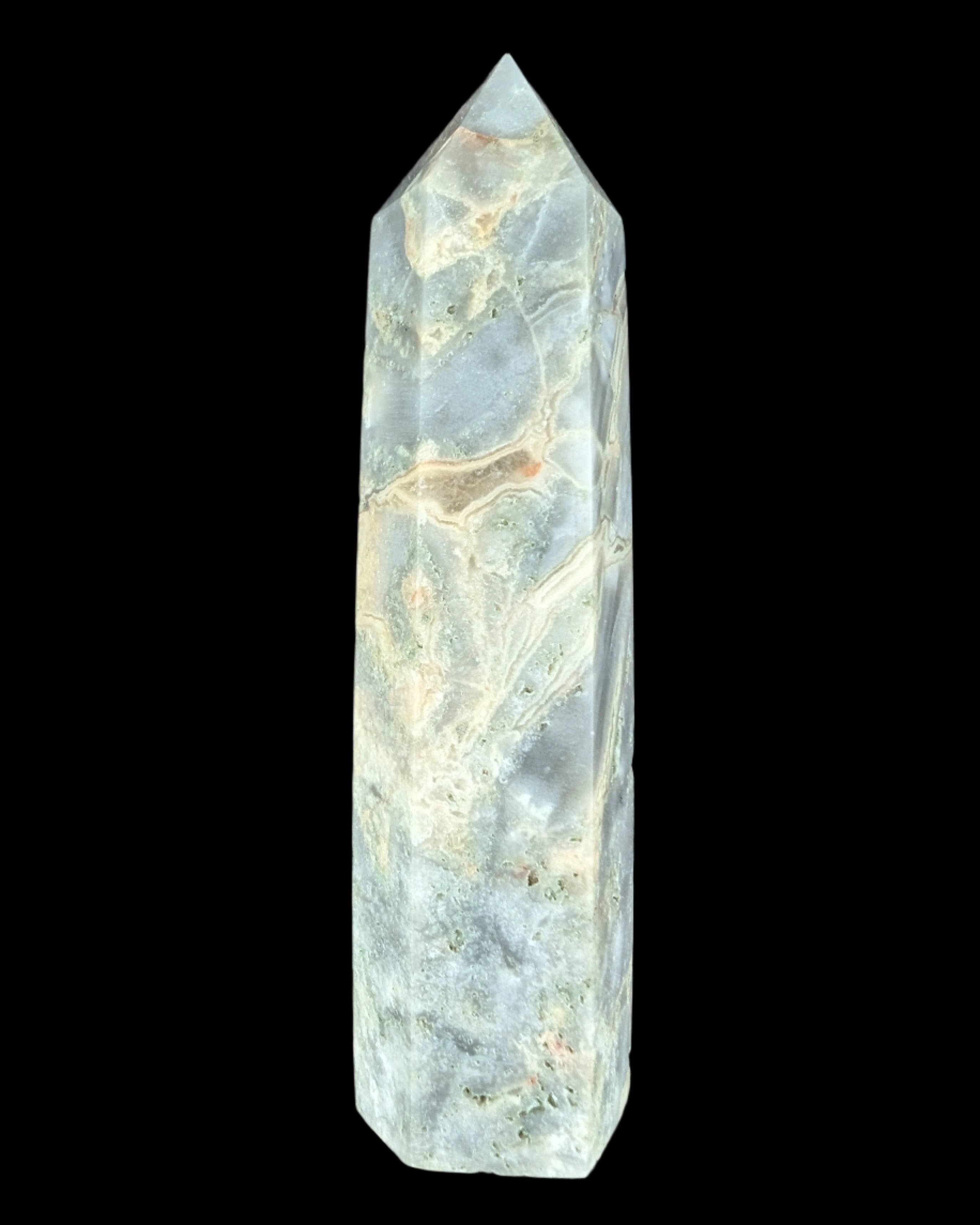Claybank Agate Marquise wand 74g - Rocks and Things Store