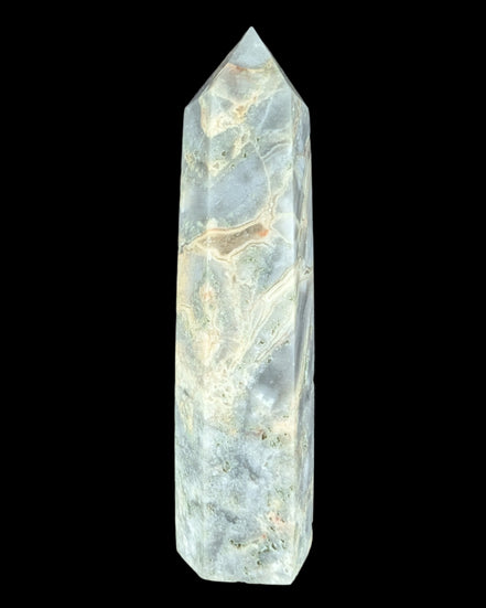 Claybank Agate Marquise wand 74g - Rocks and Things Store