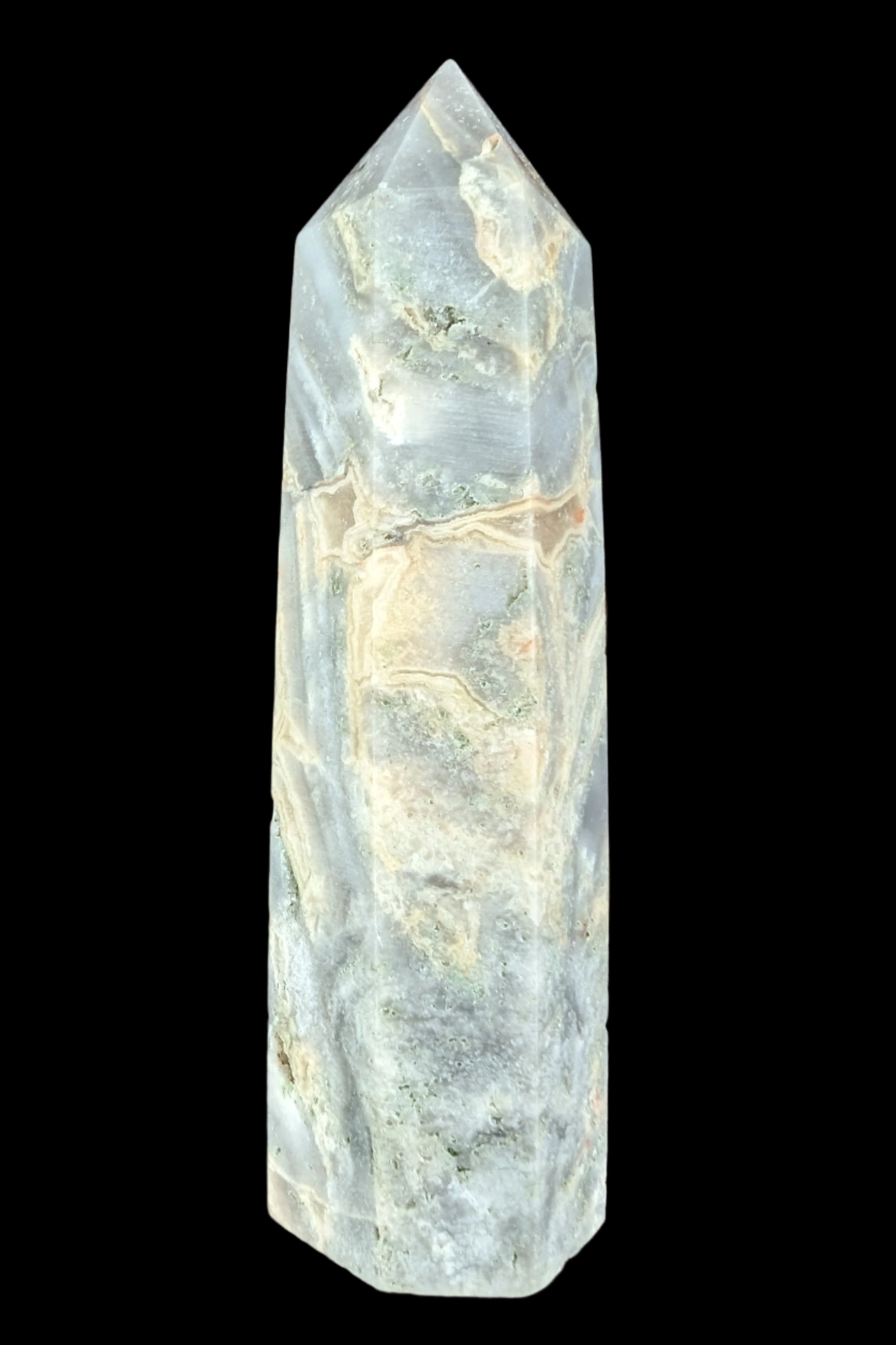 Claybank Agate Marquise wand 74g - Rocks and Things Store