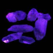 Lepidocrosite Fire Quartz from Namibia 5/6 crystals 5-7g in UV light - Rocks and Things Store