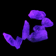 Lepidocrosite Fire Quartz from Namibia 5/6 crystals 5-7g in UV light - Rocks and Things Store