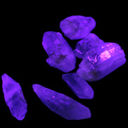 Lepidocrosite Fire Quartz from Namibia 5/6 crystals 5-7g in UV light - Rocks and Things Store