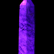 Agate Crazy Claybank Marquis wand 76g in UV light - Rocks and Things Store