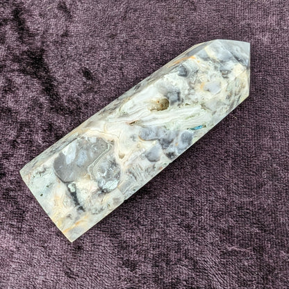 Agate Crazy Claybank Marquis wand 76g