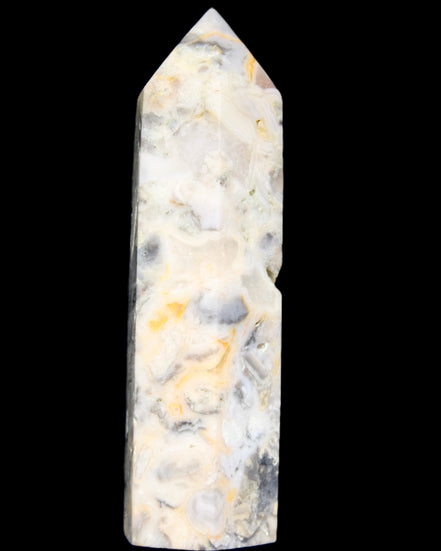 Agate Crazy Claybank Marquis wand 76g in sunlight - Rocks and Things Store