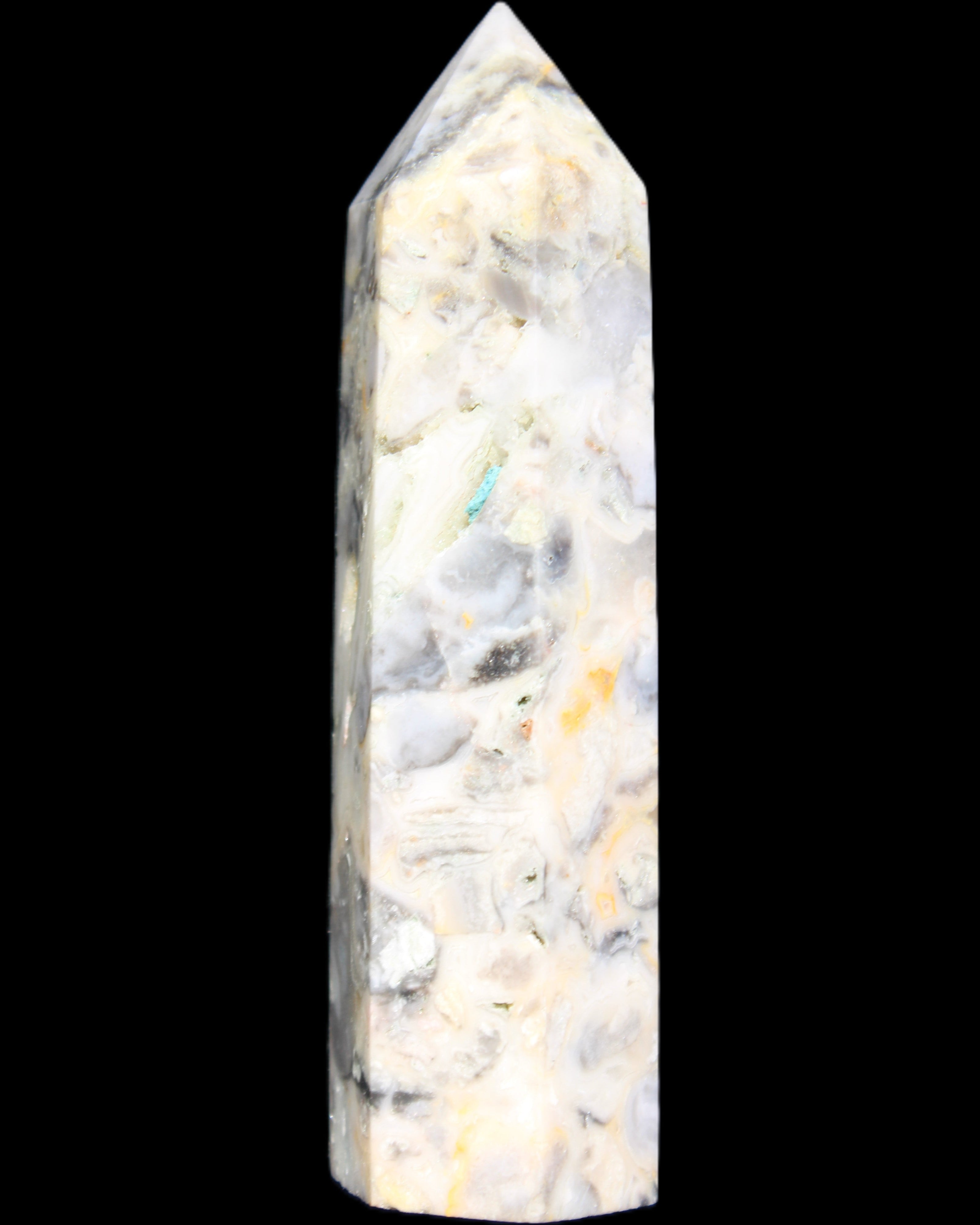 Agate Crazy Claybank Marquis wand 76g in sunlight - Rocks and Things Store