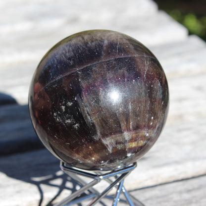 Dark Fluorite sphere 504g