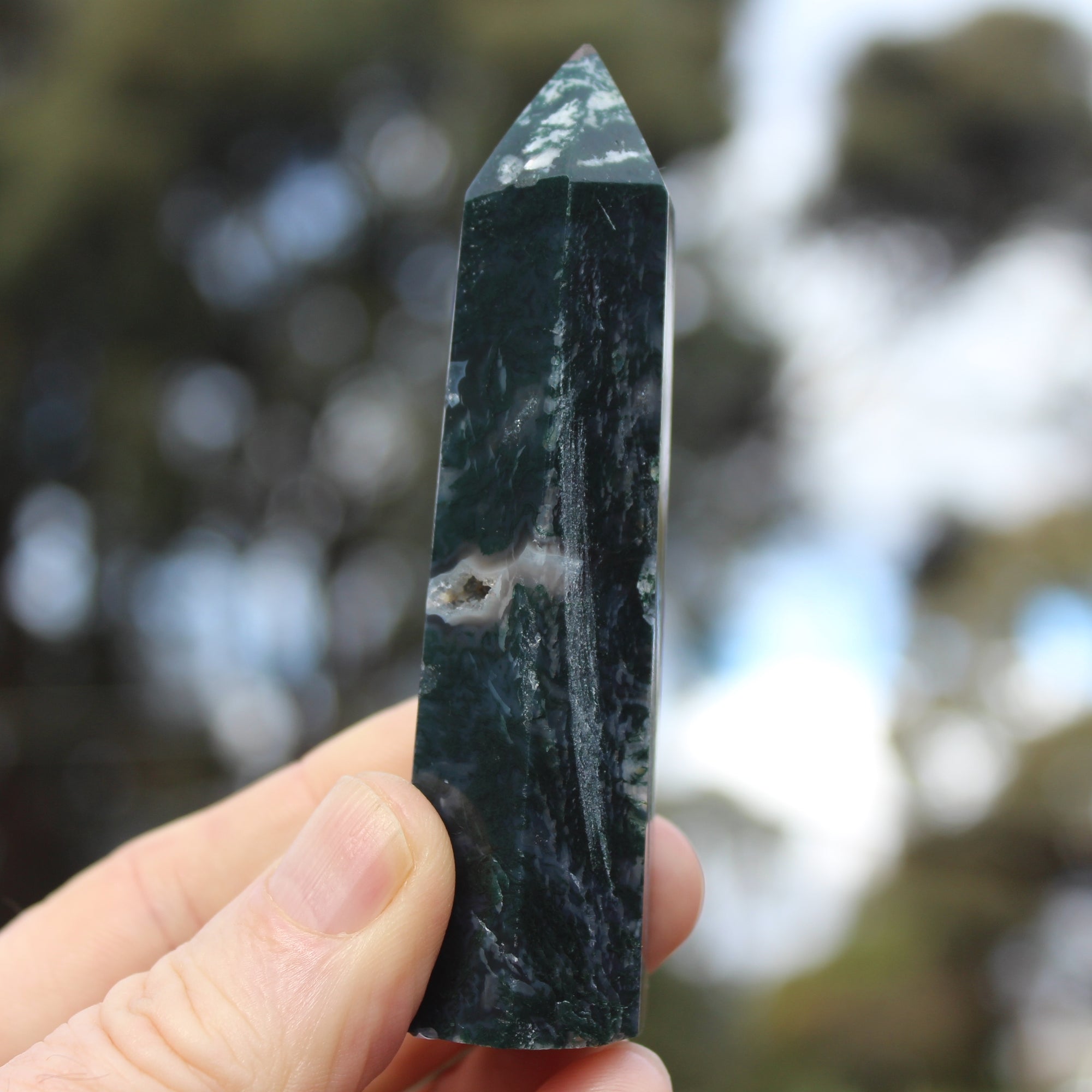 Aquatic Agate wand 90g Rocks and Things