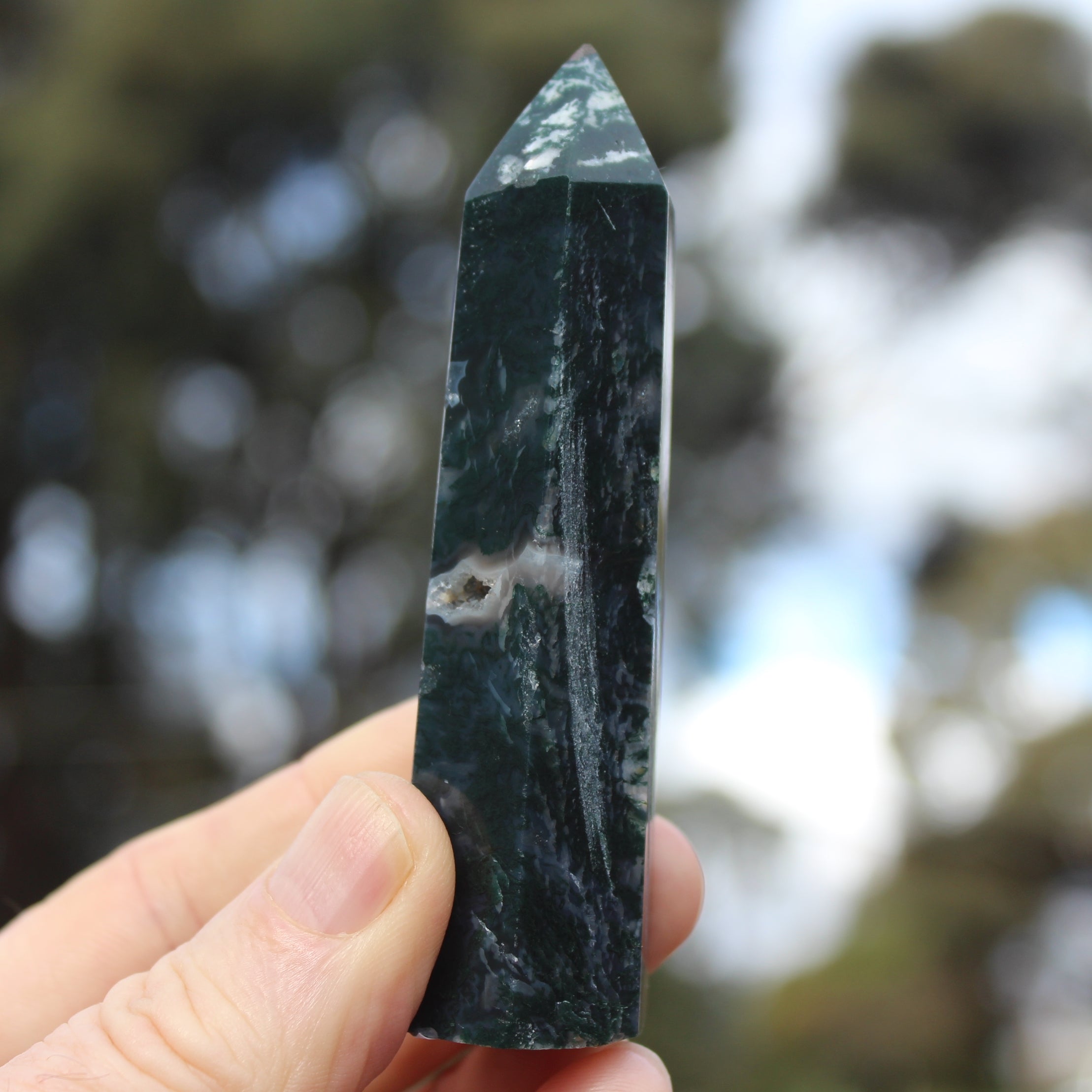 Aquatic Agate wand 90g Rocks and Things