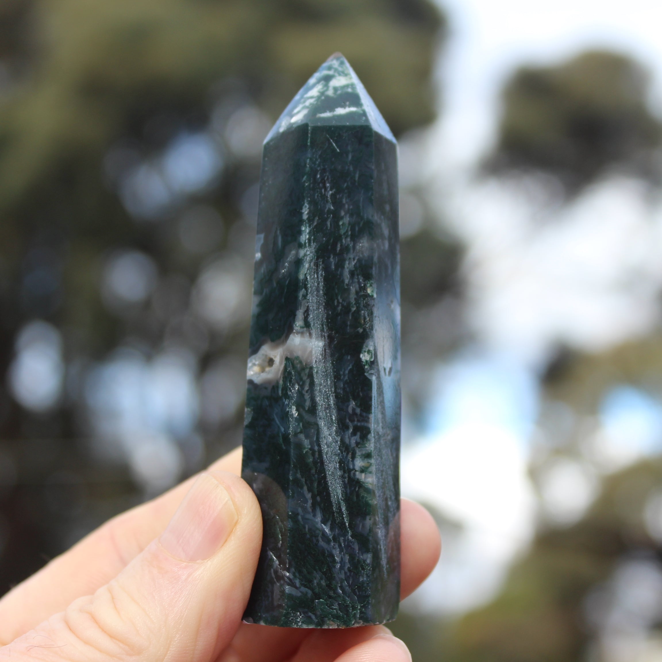 Aquatic Agate wand 90g Rocks and Things