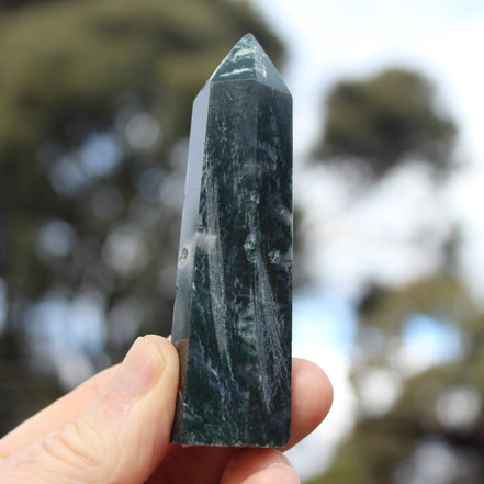 Ocean Moss Agate wand 90g - Rocks and Things Store