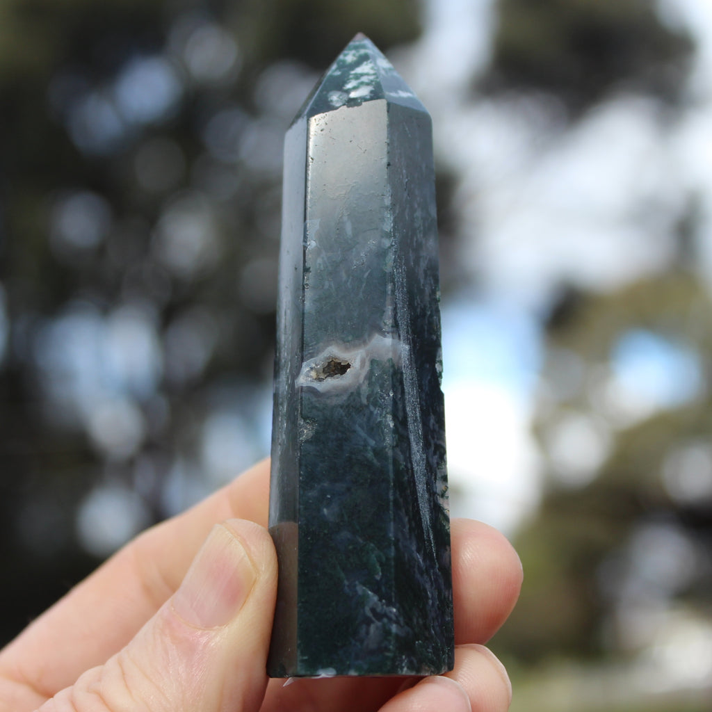 Aquatic Agate wand 90g Rocks and Things