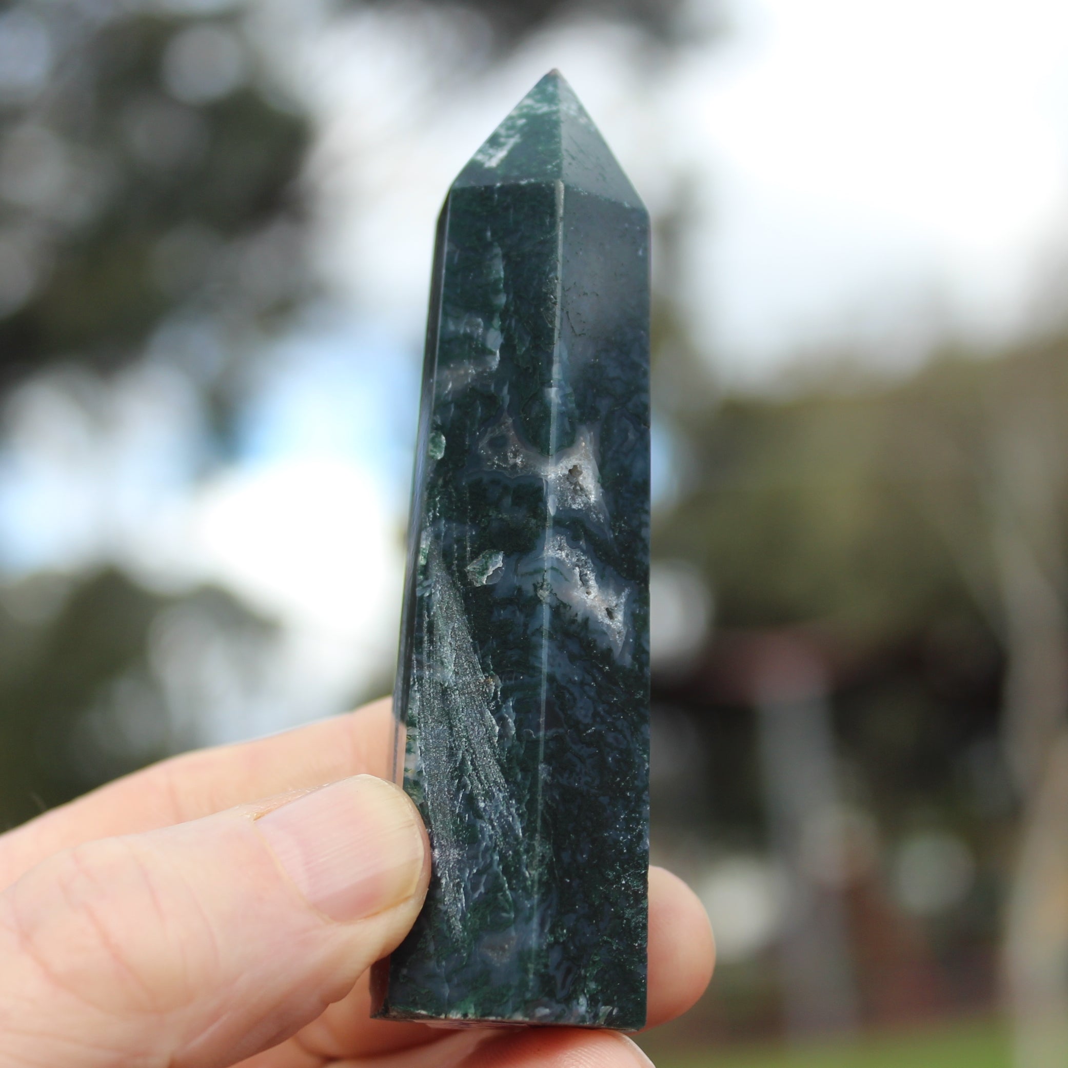 Aquatic Agate wand 90g Rocks and Things