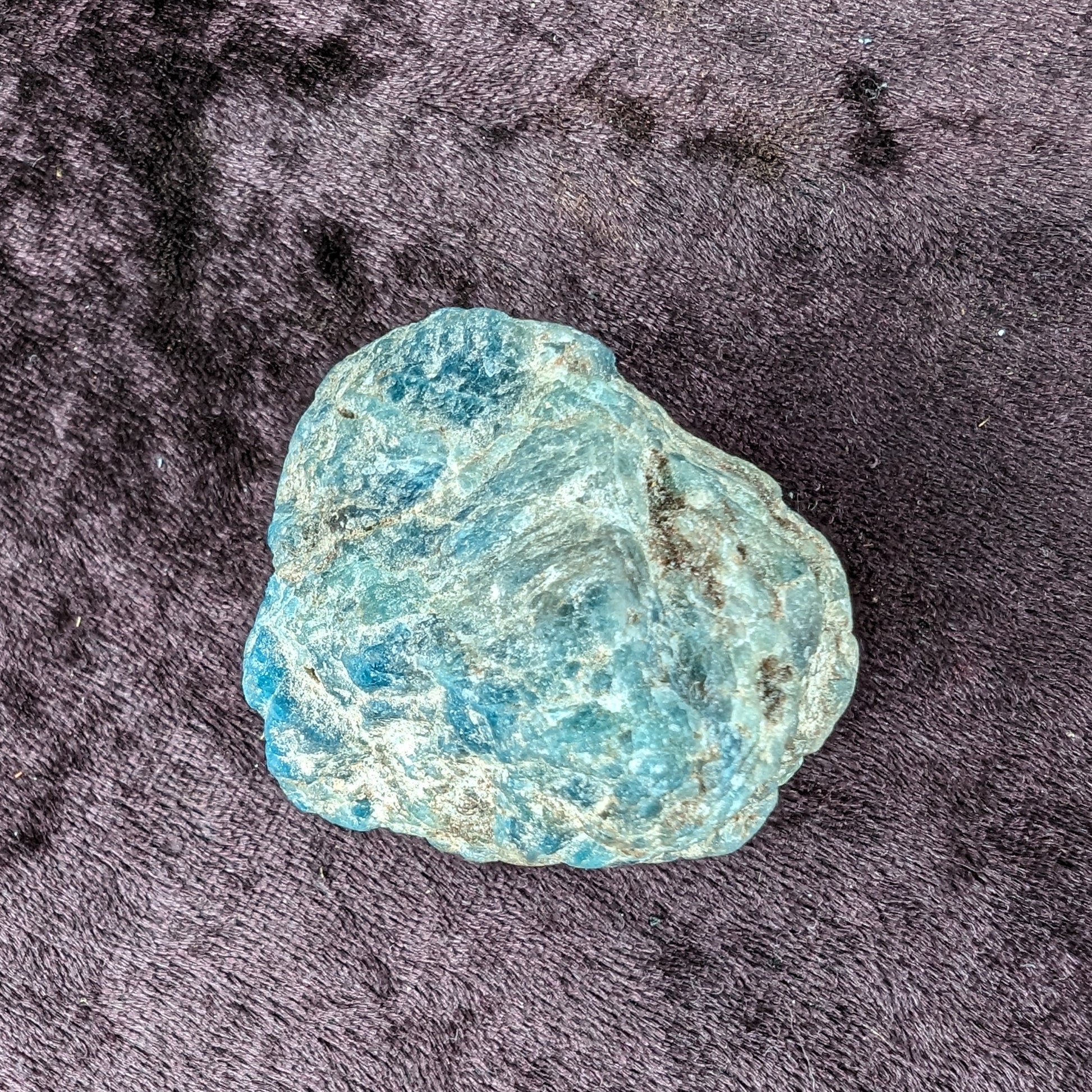 Blue Apatite rough 100g Rocks and Things