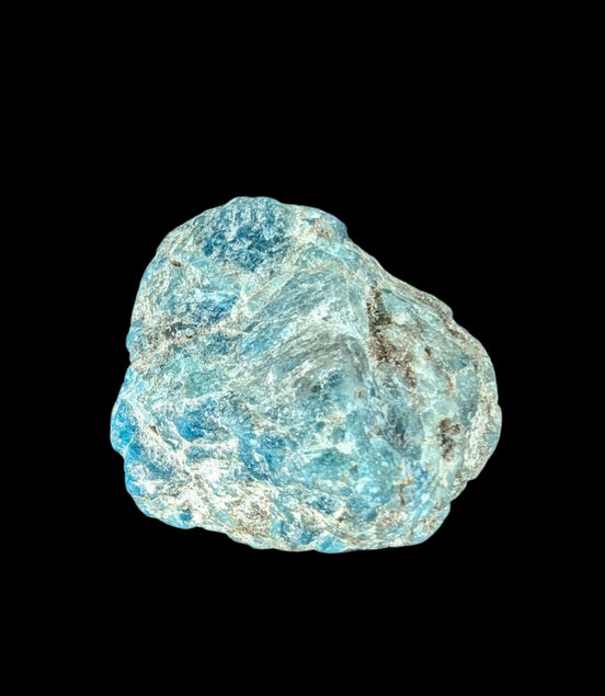 Blue Apatite rough 100g in sunlight - Rocks and Things Store