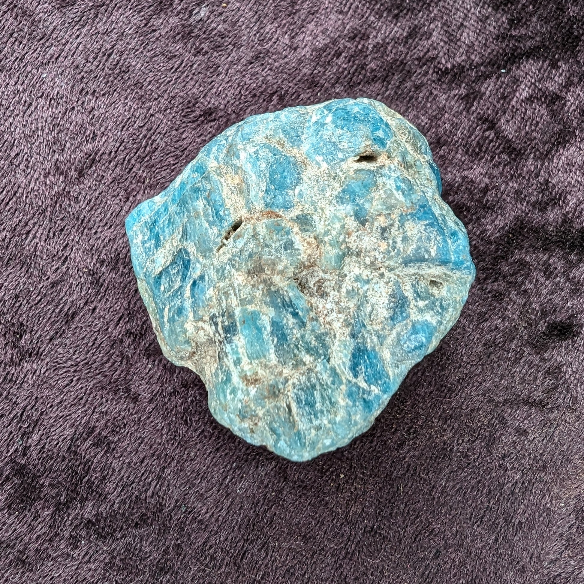 Blue Apatite rough 100g Rocks and Things