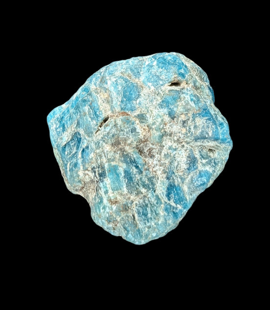 Blue Apatite rough 100g in sunlight - Rocks and Things Store