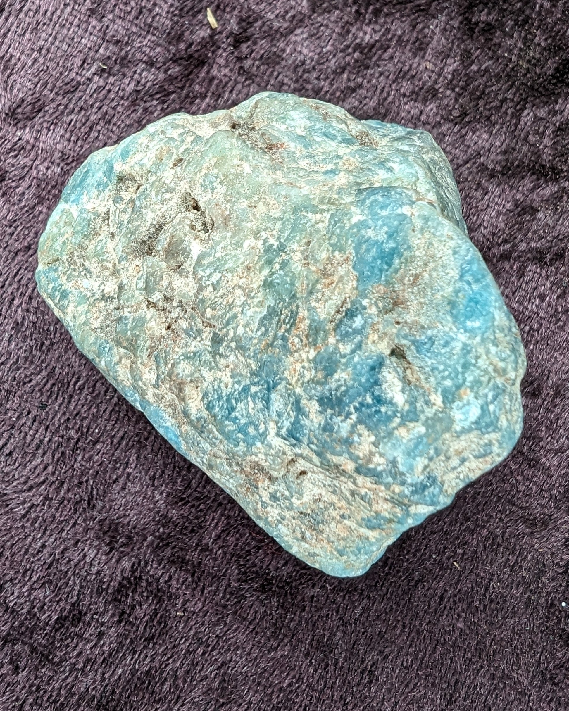 Blue Apatite rough 100g Rocks and Things