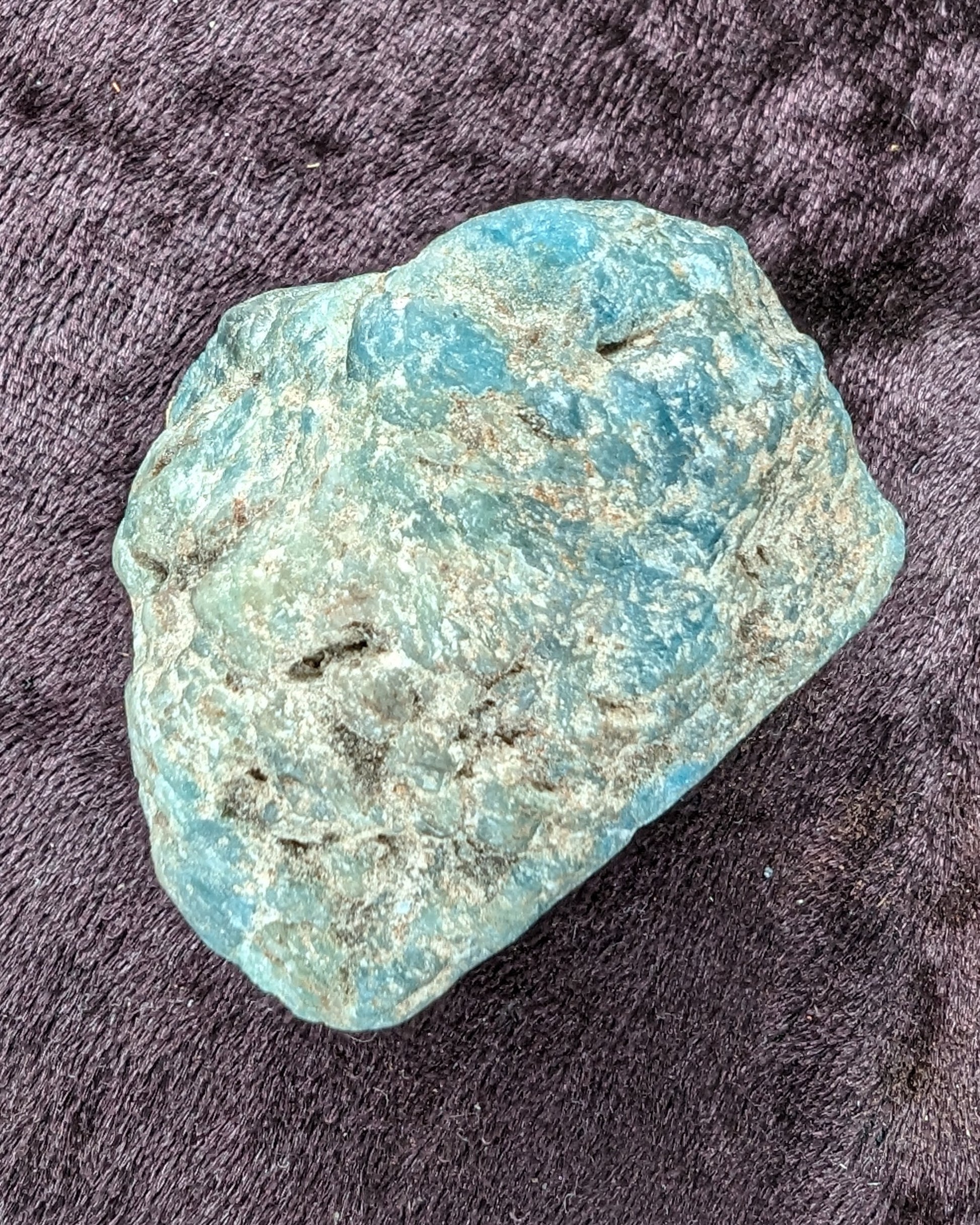 Blue Apatite rough 100g Rocks and Things