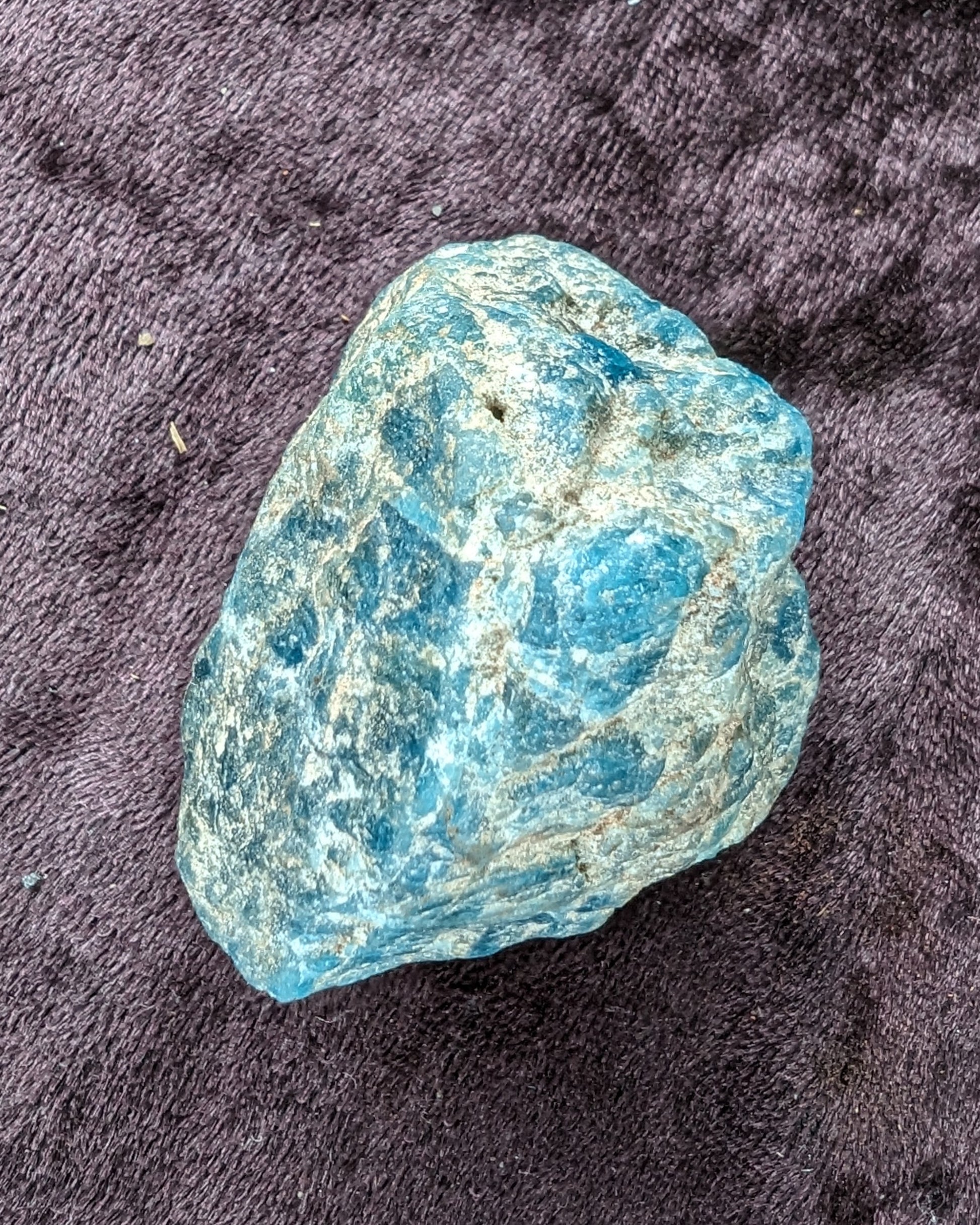 Blue Apatite rough 100g Rocks and Things